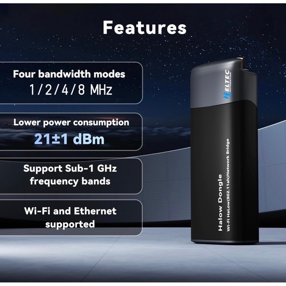 Wi-Fi HaLow HT-HD01 915MHz 1km Long Range Wireless Bridge AP + STA Pair - Picture 3 of 13